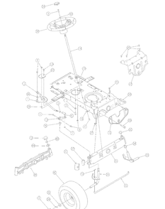 Steering Diagram and Parts List for 13A1762F729 2007 Yard Machines Lawn Tractor